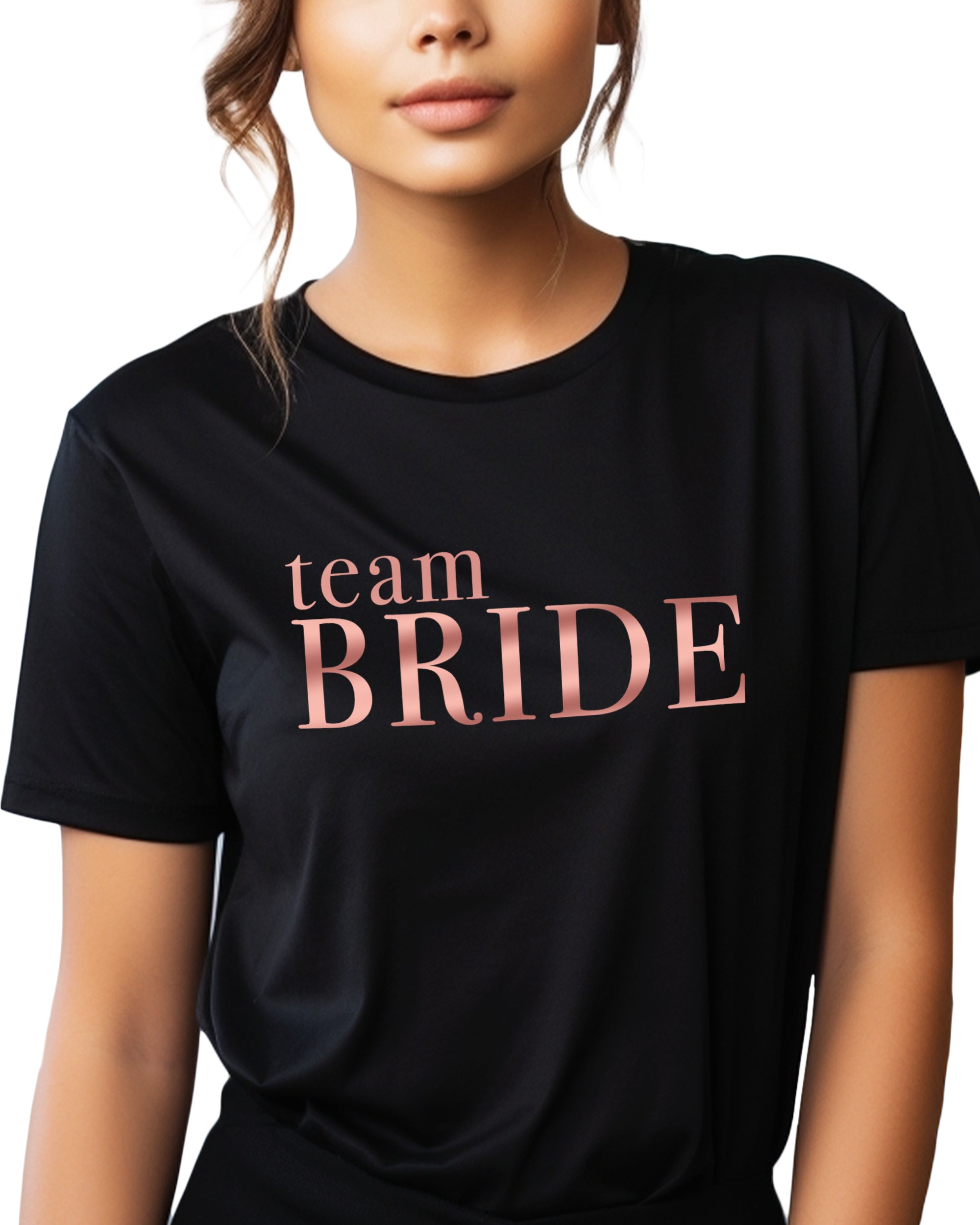 JGA 03 - Team Bride Serife Roségold - Shirt schwarz